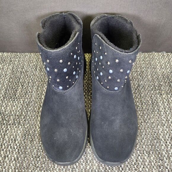 Skechers On The Go Joy Womens Size 9 Black Suede Studded Ankle Booties Boots - Picture 8 of 9